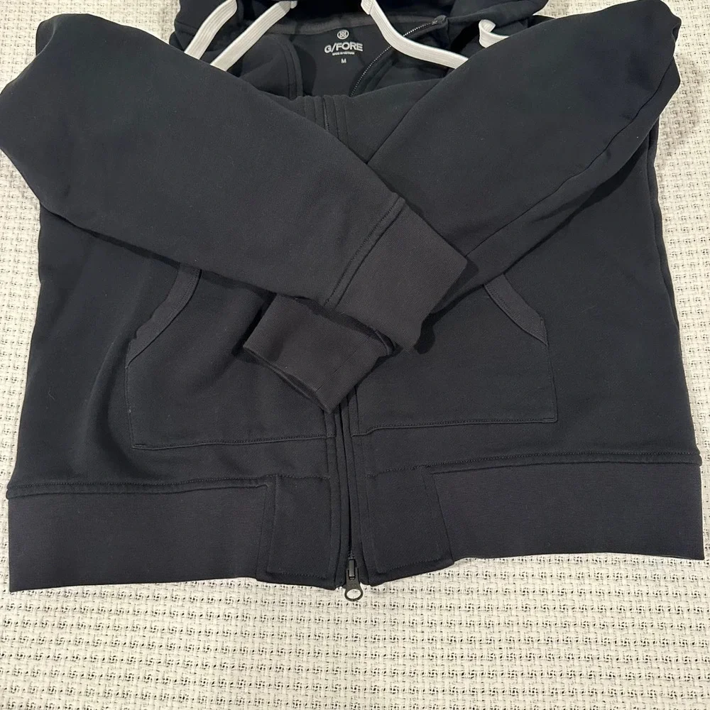 G/FORE Zip Hoodie Mens Medium Black Camo Skull Logo Golf Athleisure Sportswear - Picture 9 of 15